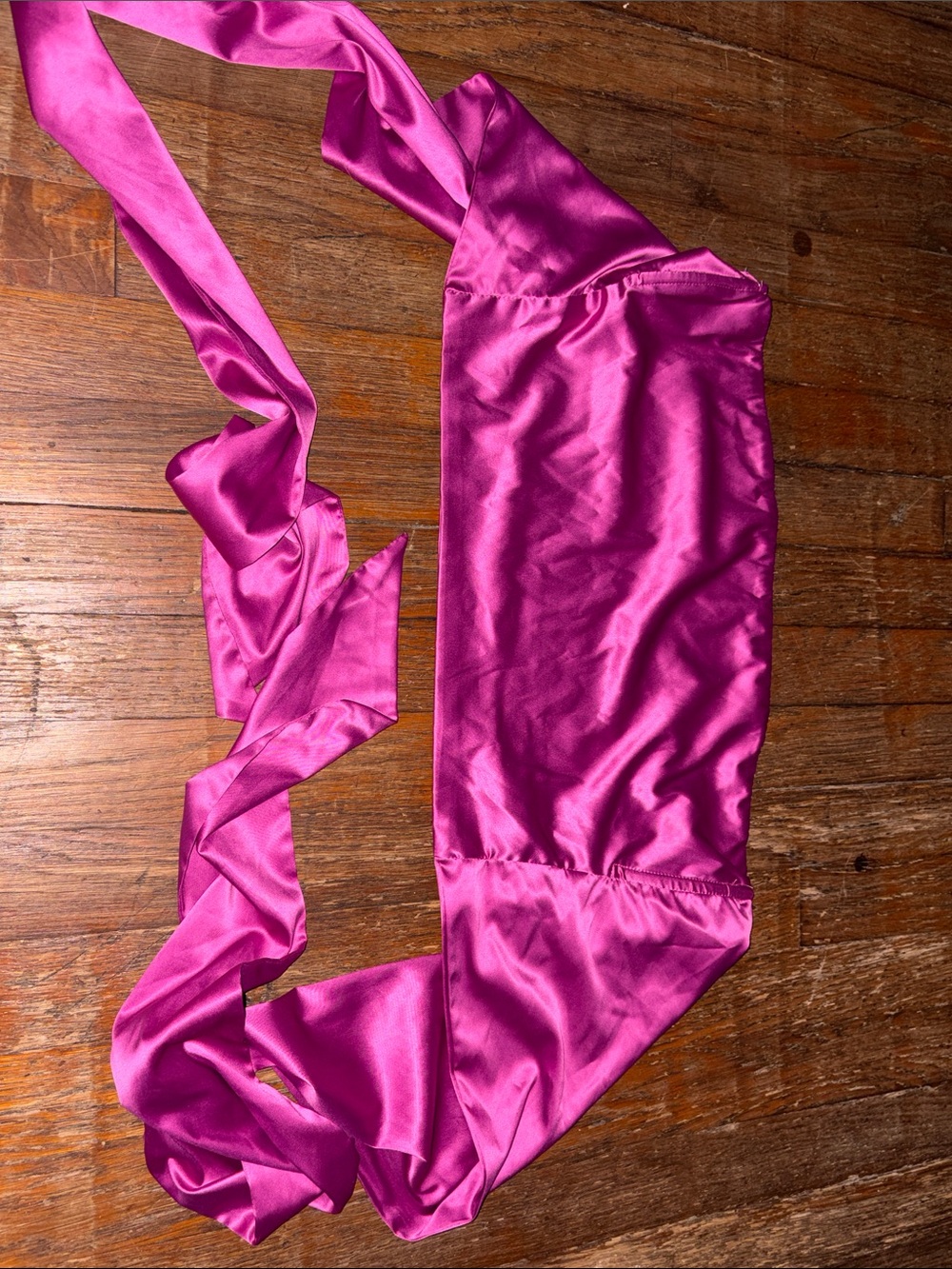 Free People Satin Wrap Bandeau Top - Fuchsia
